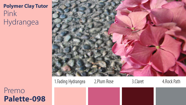Pink Hydrangea Palette c-098 Premo