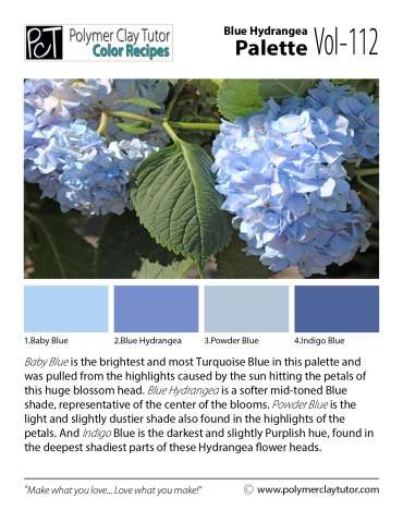 Blue Hydrangea Palette c-112 Premo