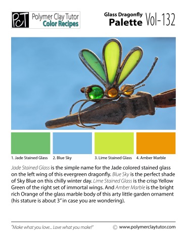 Glass Dragonfly Palette c-132 Premo