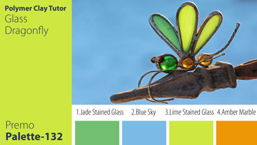 Glass Dragonfly Palette c-132 Premo