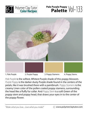 Pale Purple Poppy Palette c-133 Premo
