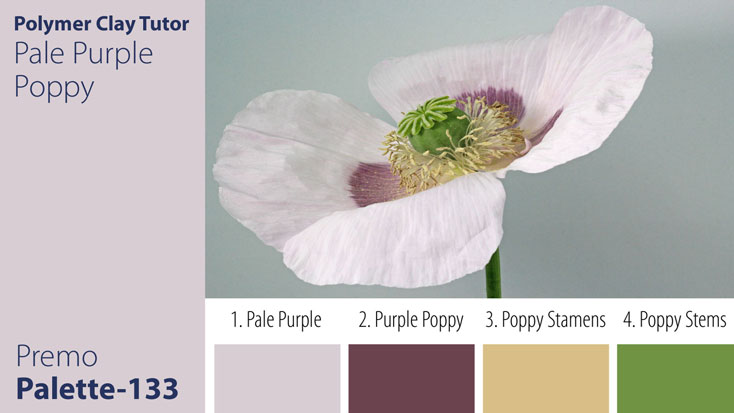Pale Purple Poppy Palette c-133 Premo