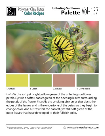 Unfurling Sunflower Palette c-137 Premo