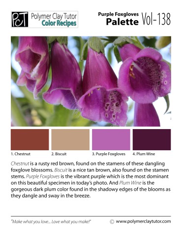 Purple Foxgloves Palette c-138 Premo