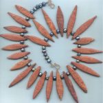 Maureen Thomas Burned Leaf Necklace