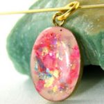 Resin Faux Opal Pendent 1