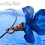 Sculpted Blue Iris Pendant 1