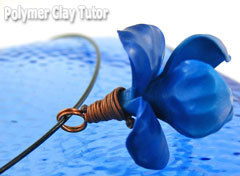 2011-07-04-sculpted blue-iris-pendant-polymer-clay-tutor-1 Sculpted Blue Iris Pendant 1